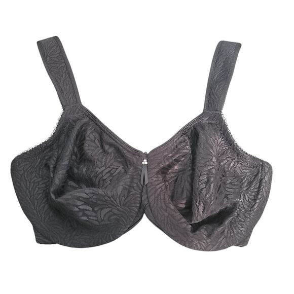 Wacoal 855367 Jacquard Underwire Bra Black 32DD - Picture 2 of 11